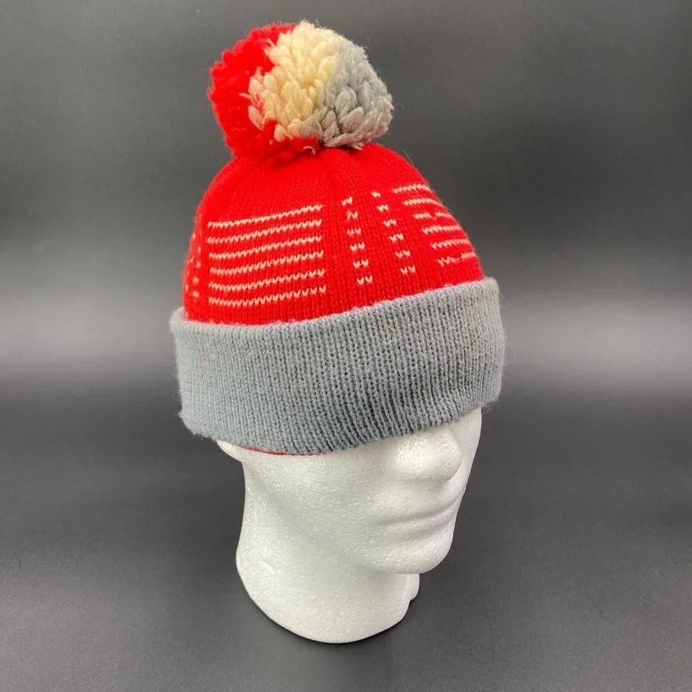 Vintage Melanie James Youth Wool Ski Beanie Knit Cap Mid Century BRIANWOOD‎